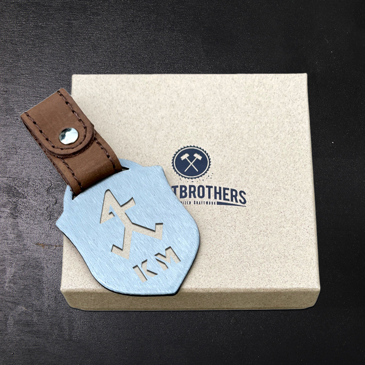 "Steinmetz" Personalisierbarer Laser-Schlüsselanhänger für Männer Craftbrothers