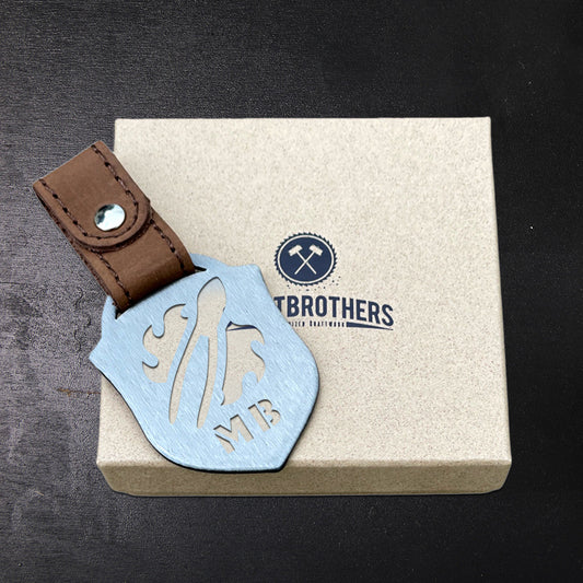 "Trockenbauer" Personalisierbarer Laser-Schlüsselanhänger für Männer Craftbrothers