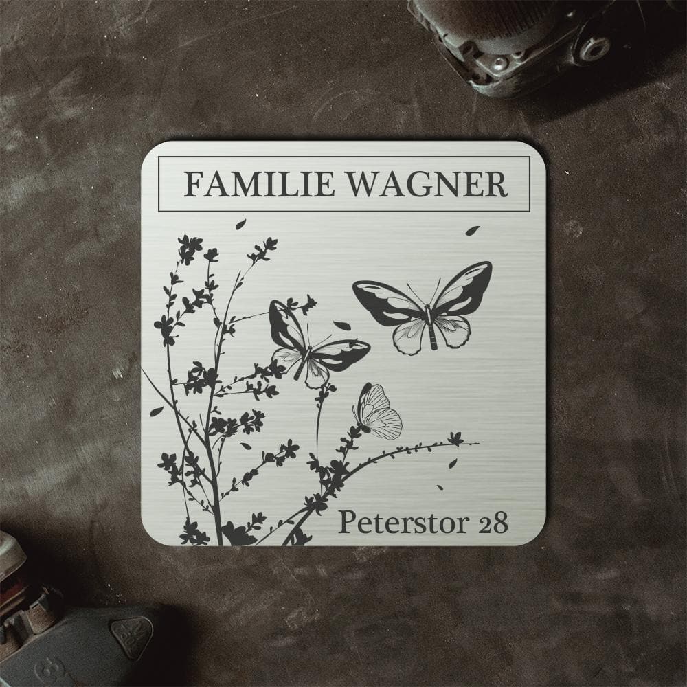 personalisierbares Türschild "Schmetterlinge" Türschilder Herzau