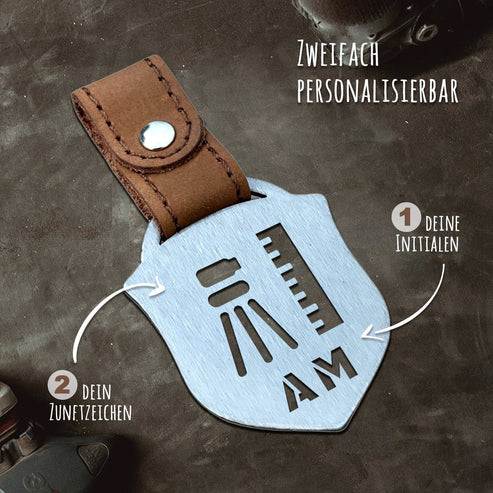 "Vermesser" Personalisierbarer Laser-Schlüsselanhänger für Männer Craftbrothers