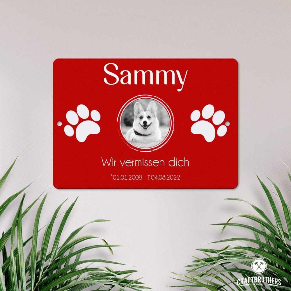 Gedenktafel Hund - Vierbeiner Craftbrothers