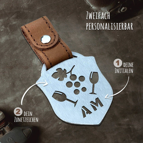 "Winzer" Personalisierbarer Laser-Schlüsselanhänger für Männer Craftbrothers