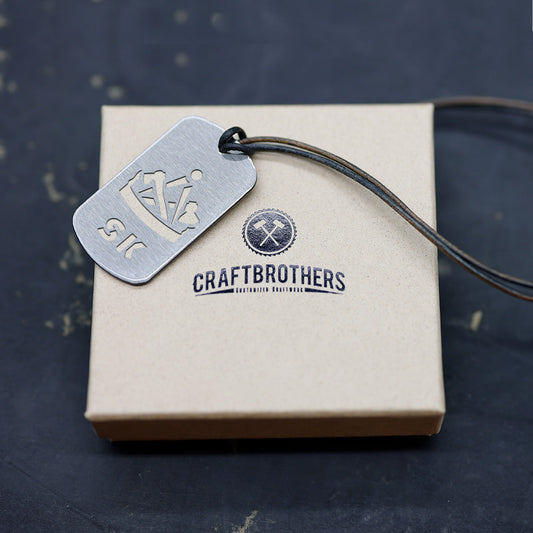 "Zimmerer" Personalisierbare Laser-Halskette für Männer Craftbrothers 