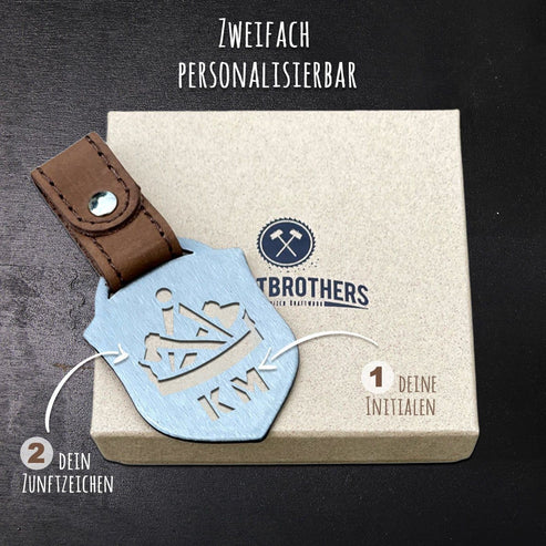 "Zimmerer" Personalisierbarer Laser-Schlüsselanhänger für Männer Craftbrothers
