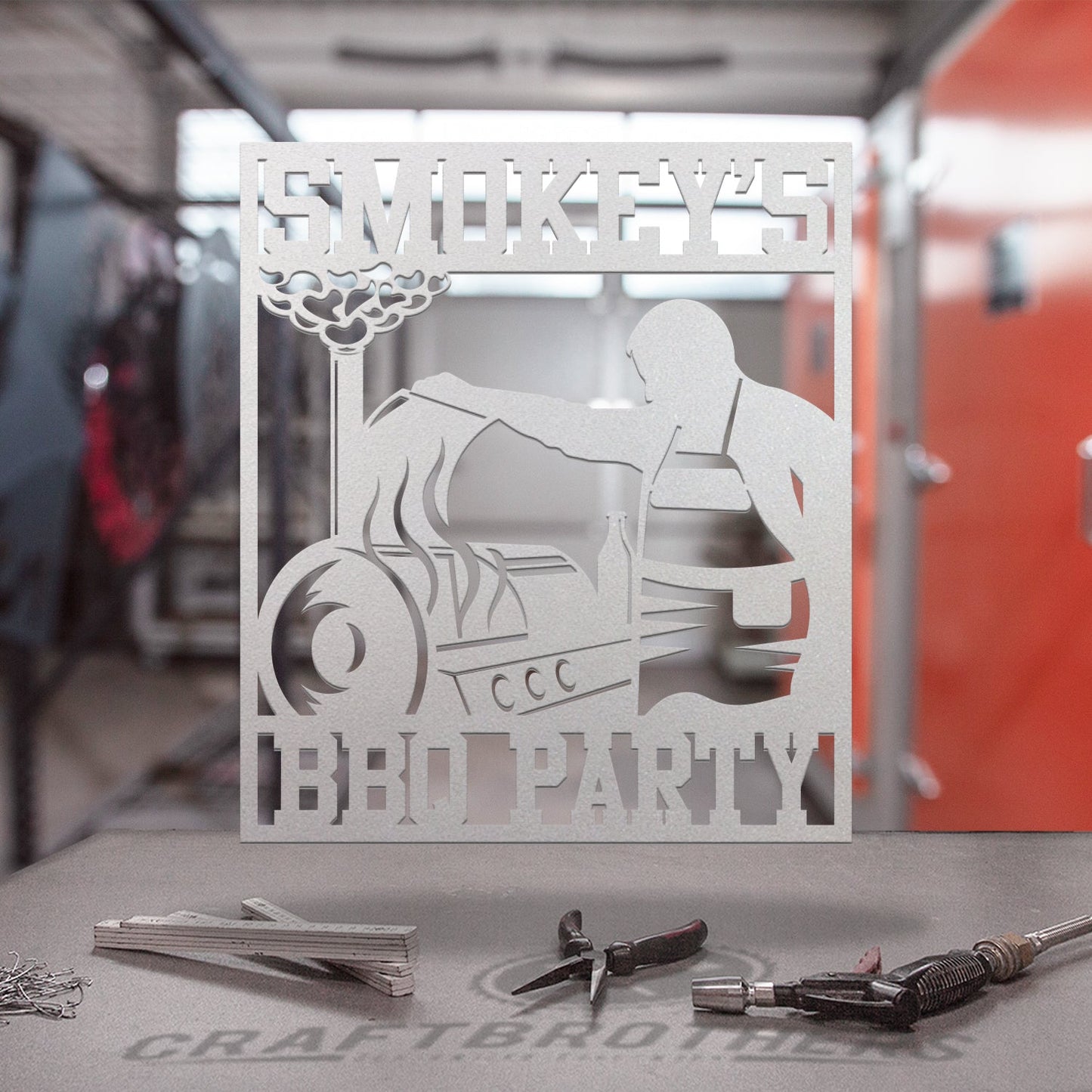 "BBQ Party" aus edlem Stahl (personalisierbar) Craftbrothers