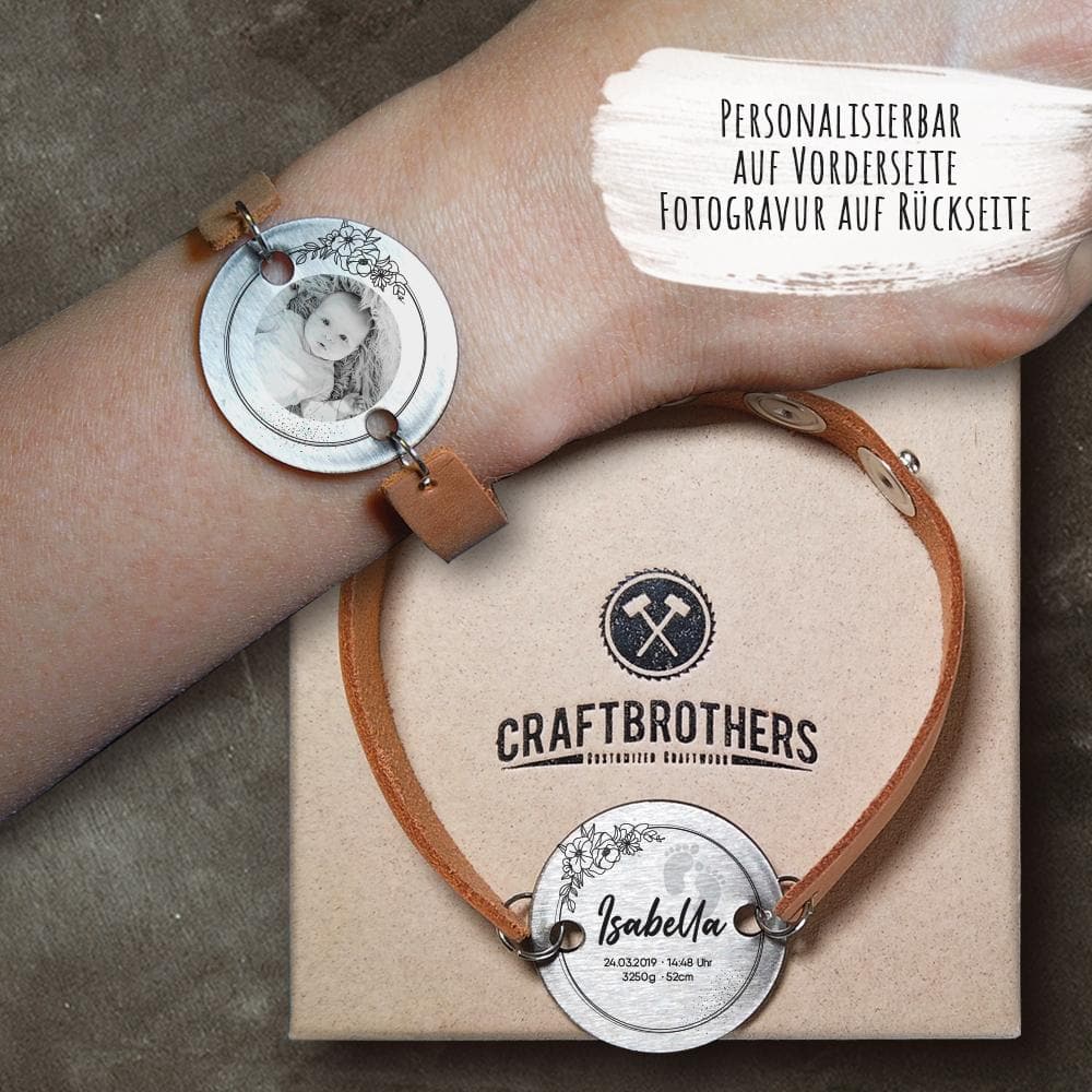 personalisierbares Armband "Little Feet - Girl" Armband Herzau