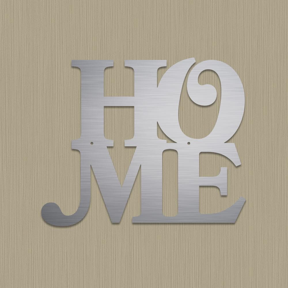 Home Schriftzug Regular Herzau Silber