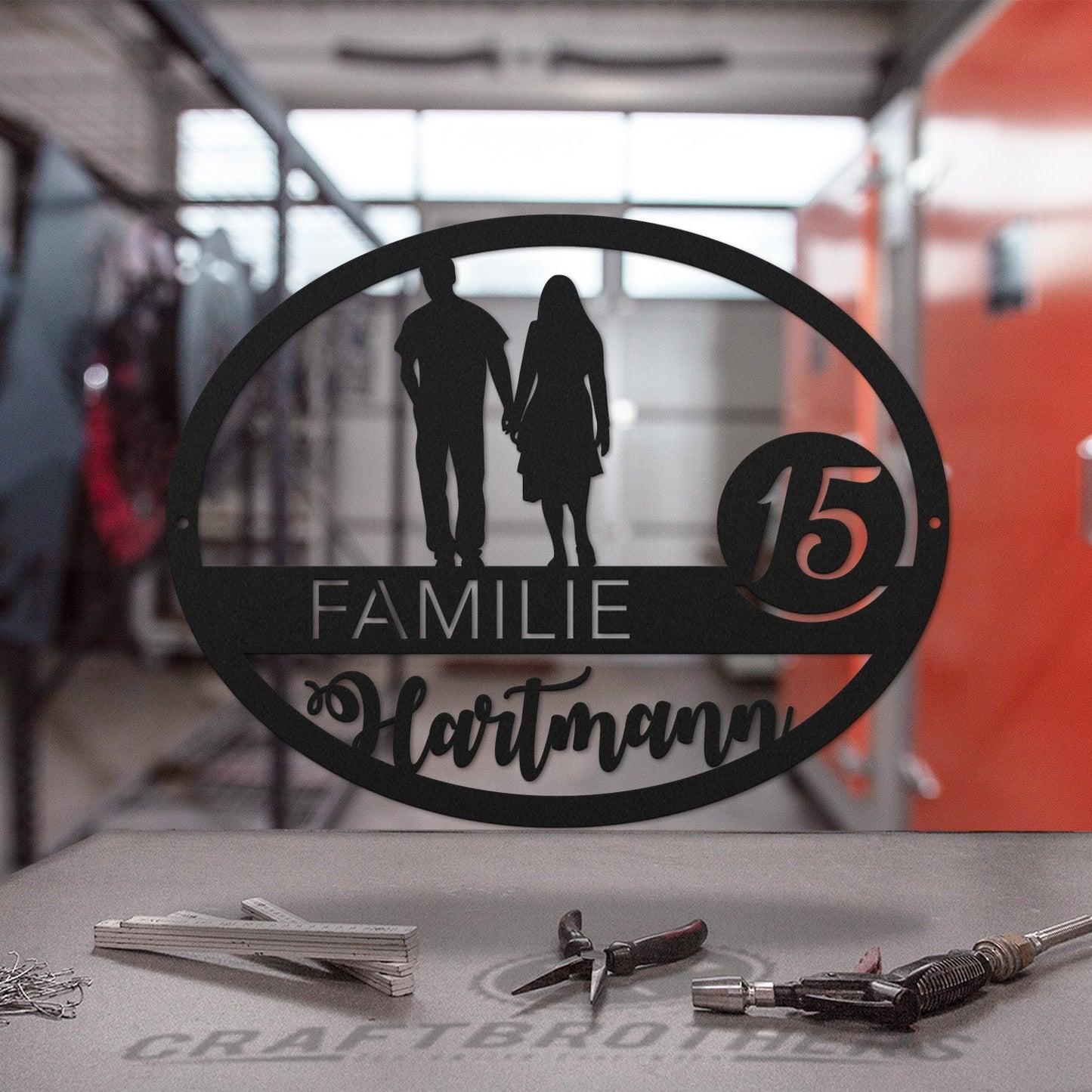 Family-Sign Edition oval ohne Kinder Craftbrothers