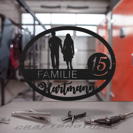 Family-Sign Edition oval ohne Kinder Craftbrothers
