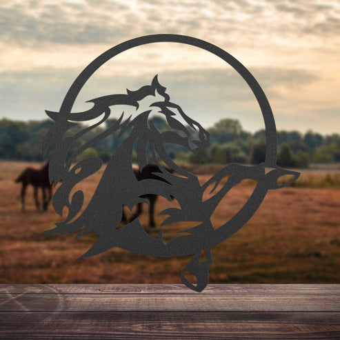 Pferdesilhouette - Rund Craftbrothers