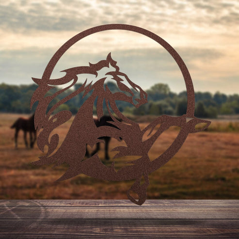 Pferdesilhouette - Rund Craftbrothers