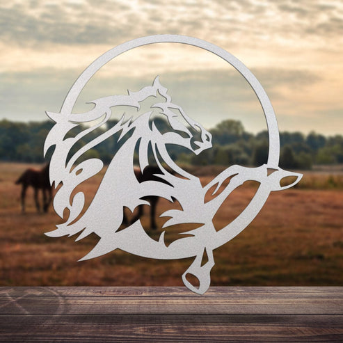 Pferdesilhouette - Rund Craftbrothers