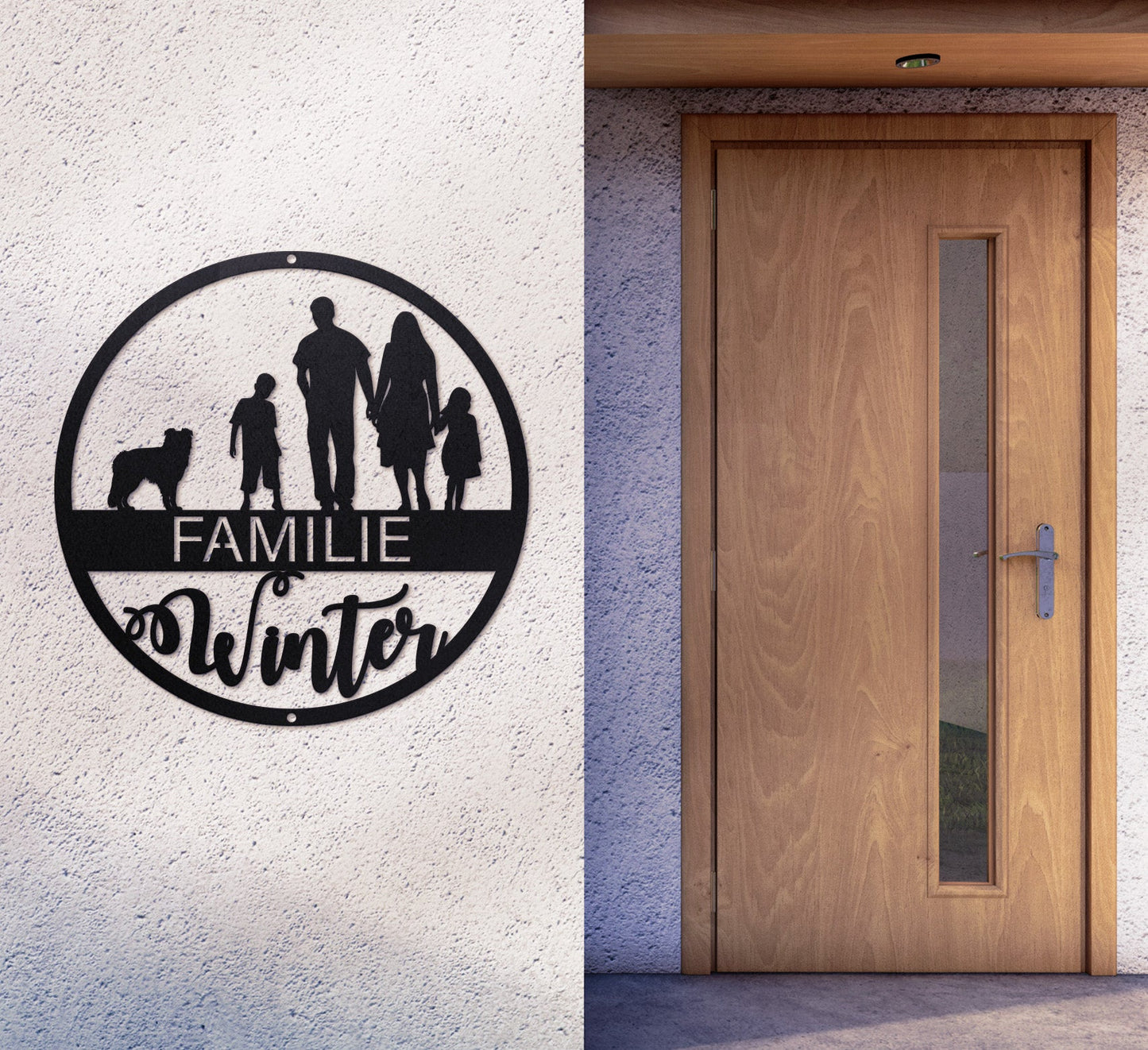 Family-Sign Edition 2 Kinder mit Haustier Craftbrothers