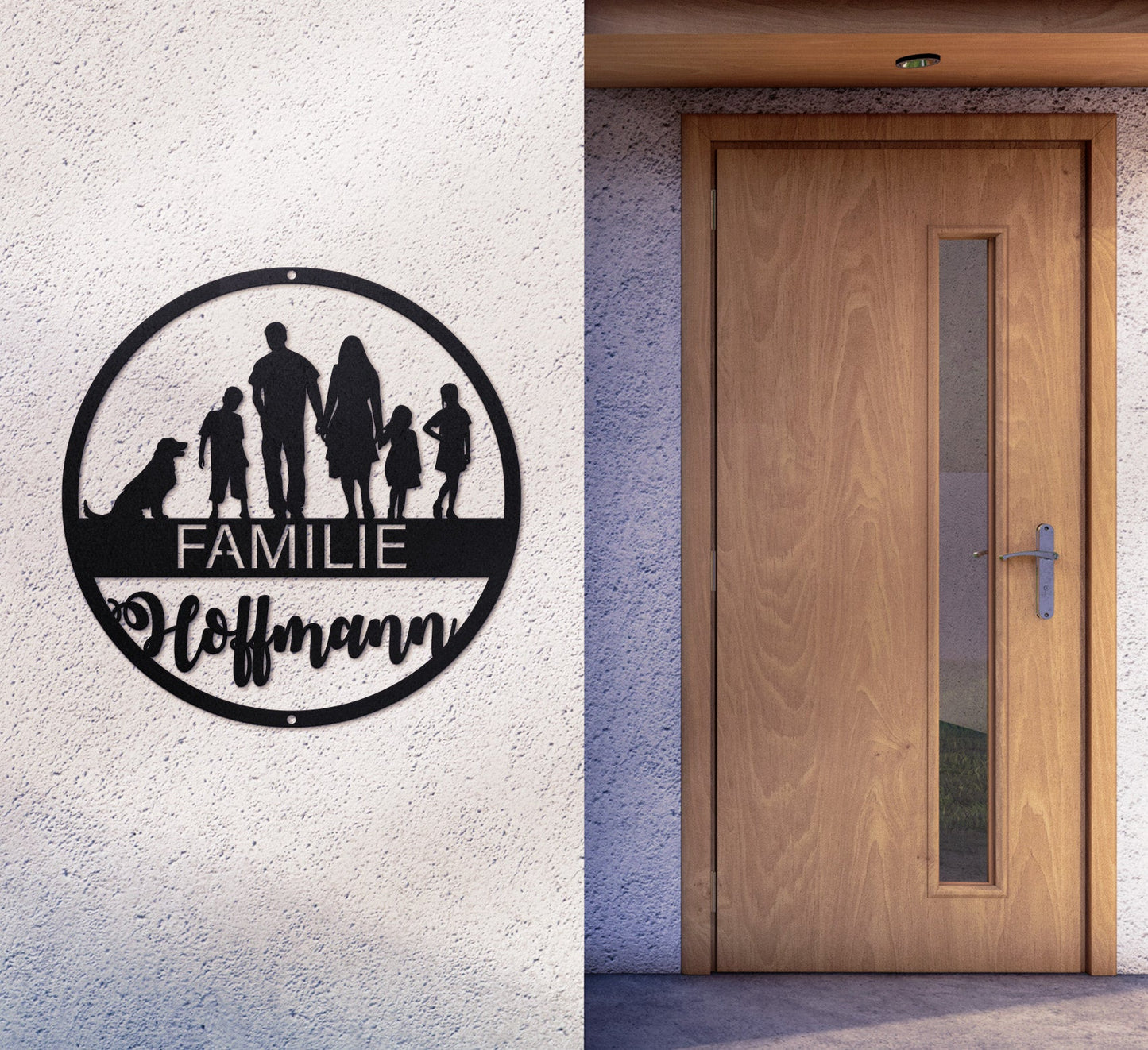 Family-Sign Edition 3 Kinder mit Haustier Craftbrothers