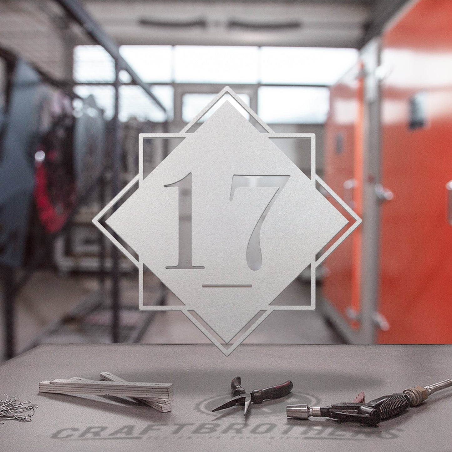 Hausnummernschild "Square" aus hochwertigem Stahl Craftbrothers