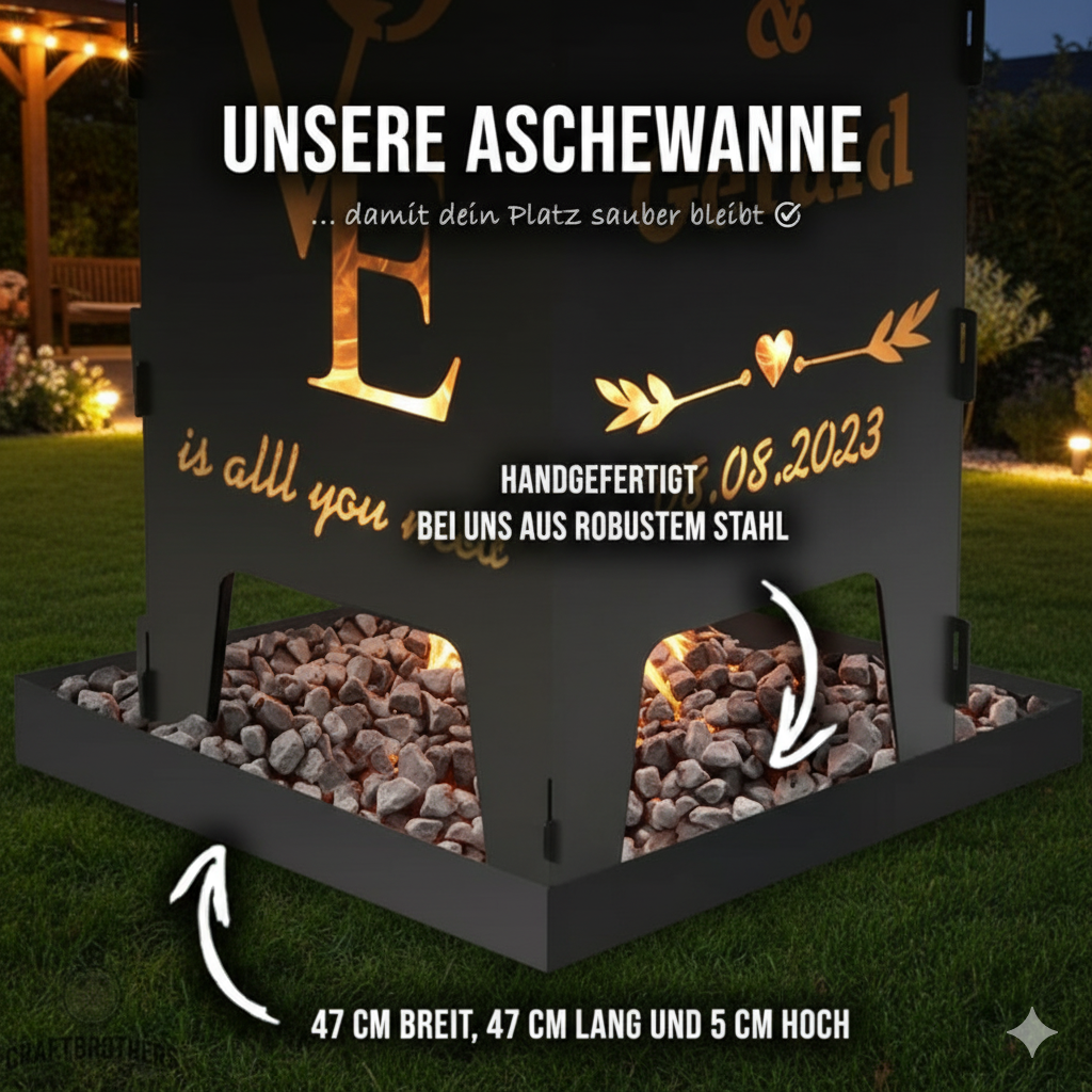 Feuertonne personalisierbar - Hochzeit - Always and Forever