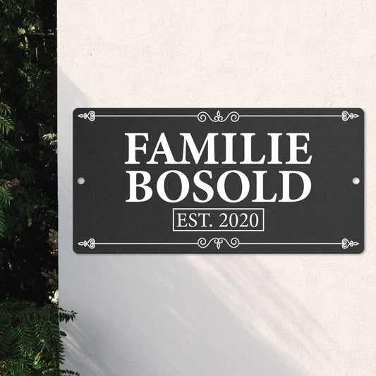 Familien-Türschild Line (personalisierbar)