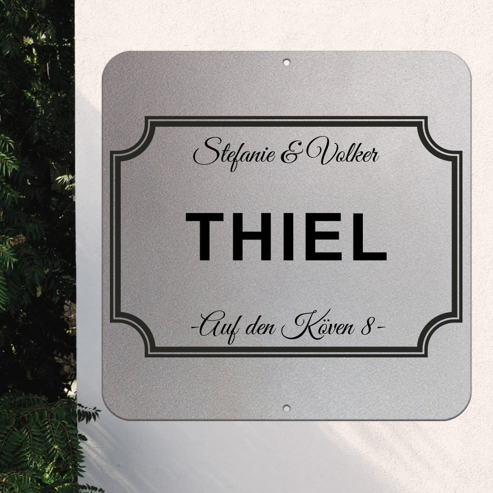 personalisierbares Türschild - Basic im edlen Klassiklook