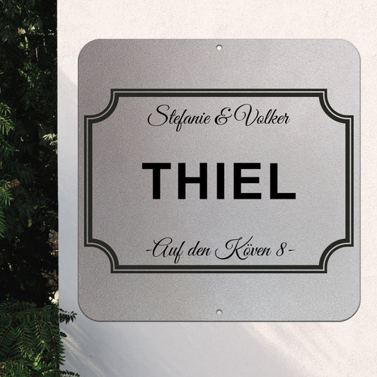 personalisierbares Türschild - Basic im edlen Klassiklook