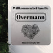 personalisierbares Türschild - Blumenherz im edlen Klassiklook