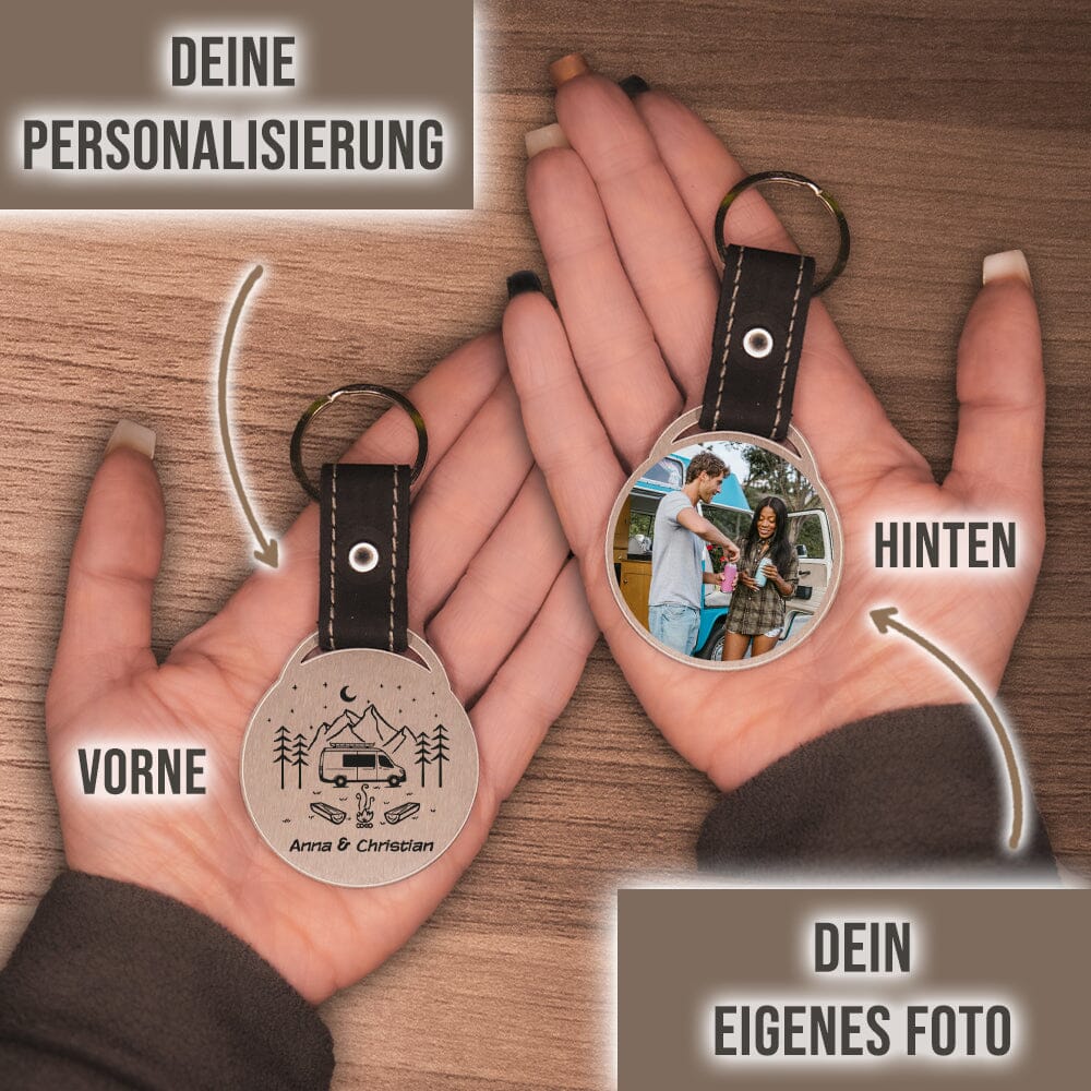 Schlüsselanhänger - Camper mit Wunschtext Schlüsselanhänger Craftbrothers 