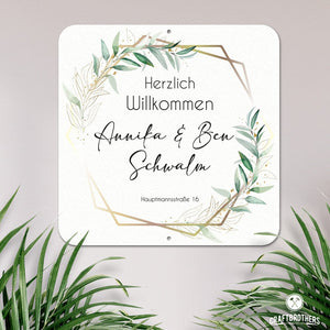 Golden Lines Edition - Türschild Eckig - Edition I (personalisierbar) Craftbrothers 