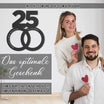 Eheringe mit Namen, Datum & Jubiläumszahl personalisierbar - tolles Geschenk zum Hochzeitsjubiläum