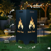 Feuertonne Flamme aus edlem Stahl