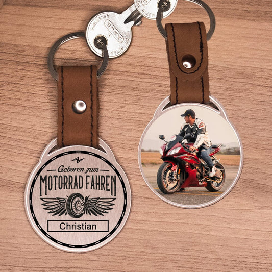 Foto - Schlüsselanhänger - Geboren zum Motorradfahren Schlüsselanhänger Craftbrothers 