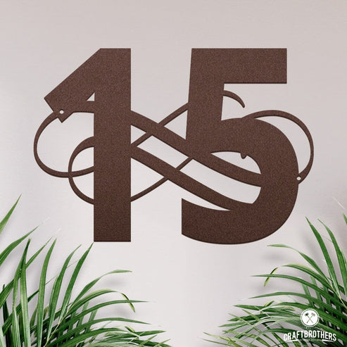 Hausnummer - Ornamental Style passend zum Hausnummern-Monogramm (personalisierbar) Hausnummer Craftbrothers 
