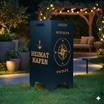 Feuertonne personalisierbar - Kompass mit Koordinaten aus edlem Stahl
