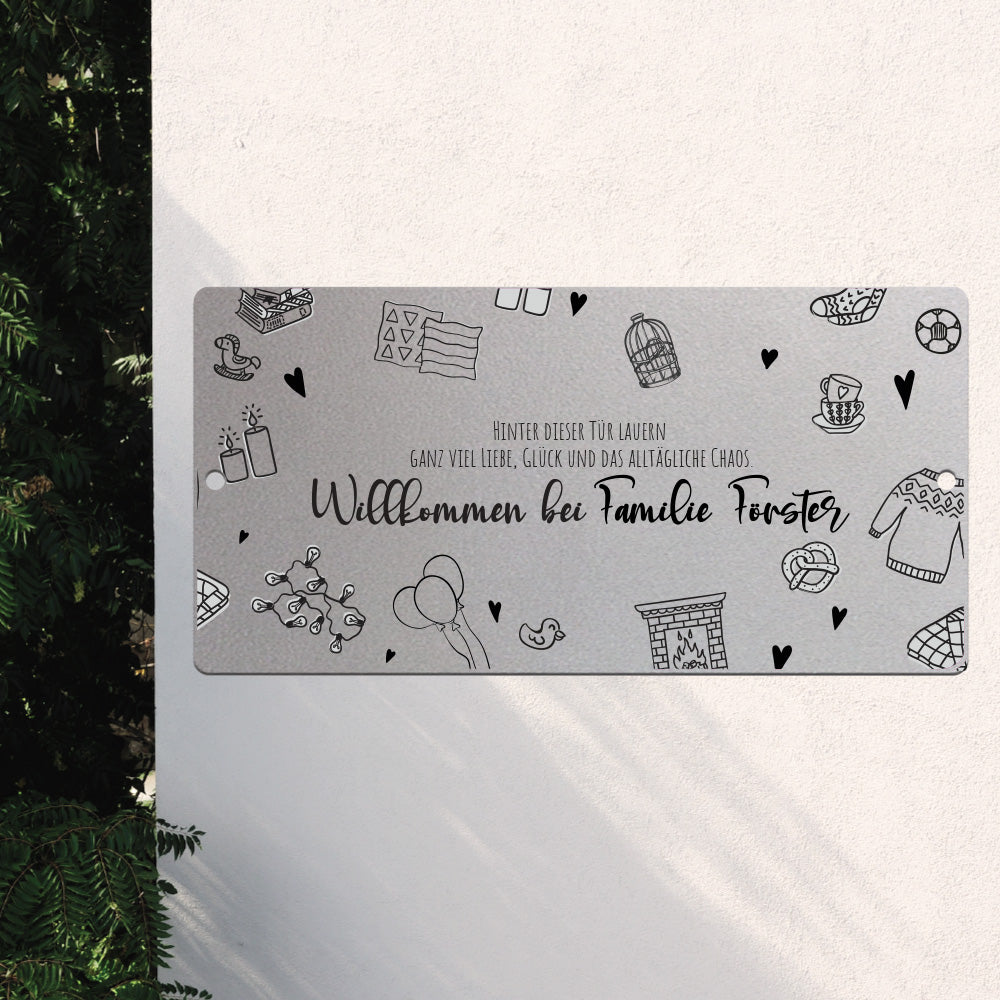 Türschild - Hinter dieser Tür lauern (personalisierbar)