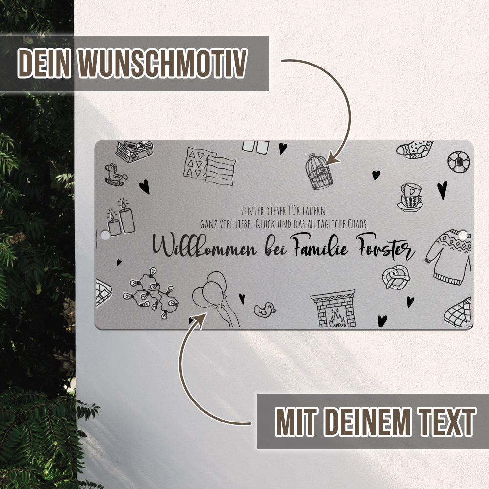 Türschild - Hinter dieser Tür lauern (personalisierbar)
