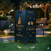 Feuertonne personalisierbar - Hochzeit - Brautpaar und Tauben aus edlem Stahl
