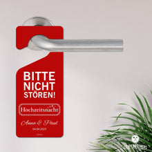 Laden Sie das Bild in den Galerie-Viewer, Das Hochzeitsgeschenk: Bitte Nicht Stören-Schild für Hochzeitsnacht - personalisierbar Craftbrothers 