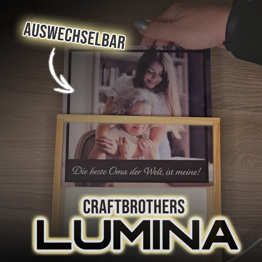 "Craftbrothers Lumina" - Die beste Oma der Welt, ist meine! Leuchtkasten Craftbrothers 