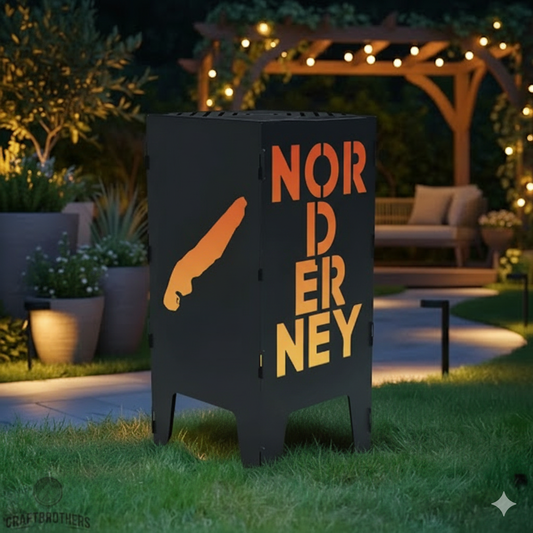 Feuertonne Norderney aus edlem Stahl