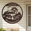 Pferdeschild "Pferdehof" rund - personalisierbar