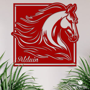 Pferdeschild "Alduin" - personalisierbar Craftbrothers 