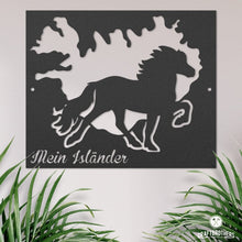 Laden Sie das Bild in den Galerie-Viewer, Pferdeschild &quot;Mein Isländer&quot; - personalisierbar Craftbrothers 