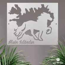 Laden Sie das Bild in den Galerie-Viewer, Pferdeschild &quot;Mein Isländer&quot; - personalisierbar Craftbrothers 