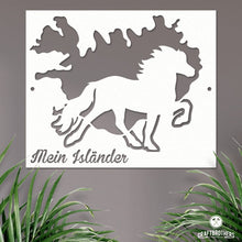 Laden Sie das Bild in den Galerie-Viewer, Pferdeschild &quot;Mein Isländer&quot; - personalisierbar Craftbrothers 