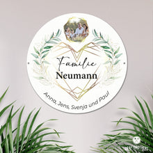 Laden Sie das Bild in den Galerie-Viewer, Golden Lines Edition - Türschild Rund (personalisierbar) Craftbrothers 