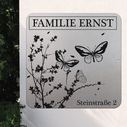 personalisierbares Türschild - Schmetterlinge