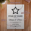 personalisierbare Tafel zur Hochzeit - Star of Fame aus edlem Stahl Tafel Craftbrothers 