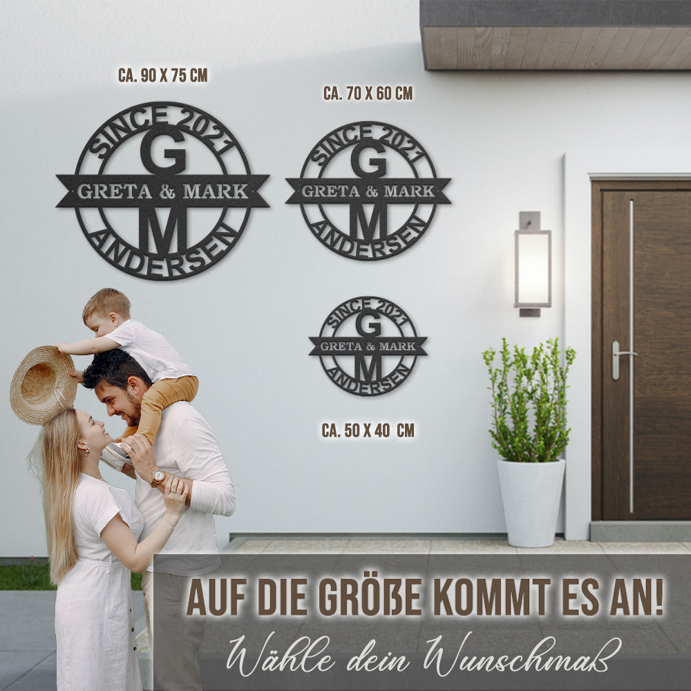 Rund-Monogramm - Supreme aus edlem Stahl Initialen (personalisierbar)