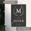 Türschild - Blumenranke (personalisierbar)