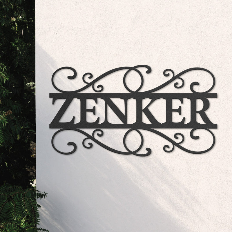 Türschild Ornamental Style ohne Hausnummer (personalisierbar)