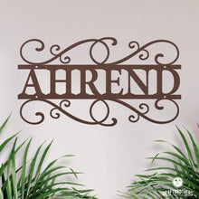 Laden Sie das Bild in den Galerie-Viewer, Türschild Ornamental Style ohne Hausnummer (personalisierbar) Craftbrothers 