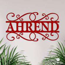 Laden Sie das Bild in den Galerie-Viewer, Türschild Ornamental Style ohne Hausnummer (personalisierbar) Craftbrothers 